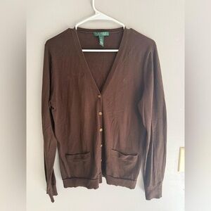 Ralph Lauren Deep Brown Cardigan